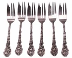 Flatware Sterling Gorham 6 Piece Fork  Set With Matching Pattern