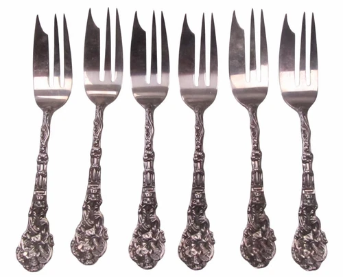 Flatware Sterling Gorham 6 Piece Fork  Set With Matching Pattern
