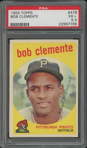 1959 Topps Baseball #478 Roberto Clemente PSA 5.5 (EX+)
