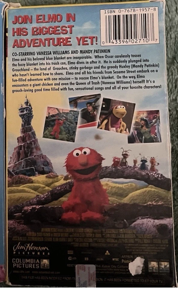 SS ELMO IN GROUCHLAND-QUIET TIME-ELMO SAVES CHRISTMAS 3 VHS In  slipcases Foto 2 de 4