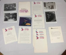 Press Kit WALT DISNEY'S FANTASIA Movie 1985 4 Photos Promotion Guide Stationery