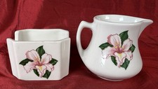 Shenango China Restaurant Ware Lily 3.25 Creamer & Sugar Packet Holder