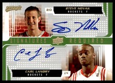 2008-09 Upper Deck MVP Signatures Required Carl Landry / Steve Novak Auto