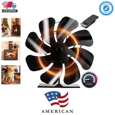 Wood Stove Fan Heat Powered 8-Blade Stove Fan, Fireplace Fan for Wood Burning...