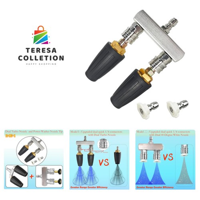 #ad Dual Turbo Nozzle Pressure Washer and Dual Pressure Washer Tips 2 in 1with 2... $51.99
