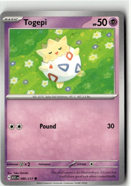 2026 Mega Evolutions Ascended Heroes Togepi 80/217