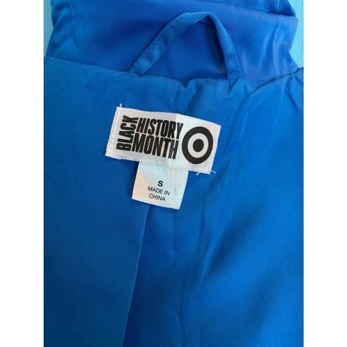 NWOT Black History Month TARGET Cropped Light Jacket Lined '22 Blue Small - Picture 8 of 8