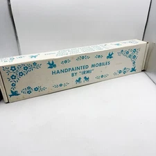 Vtg Irmi Baby Nursery Wooden Mobile Babies Riding Zoo Animals Musical Hand Paint