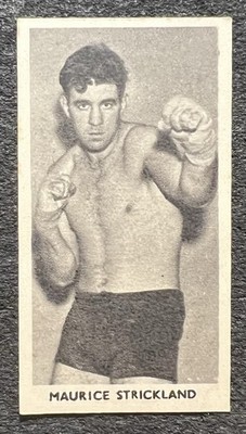 1938 KNOCK-OUT RAZOR BLADES FAMOUS PRIZE FIGHTERS MAURICE STRICKLAND #35 NM
