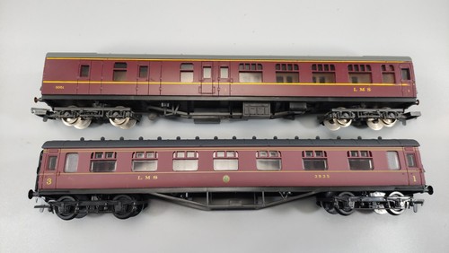 X2OO Gague Coaches Inc Airfix 60' Corridor LMS 54202-1 & LIMA 5303W (G-VG) 014G | Condition: Used