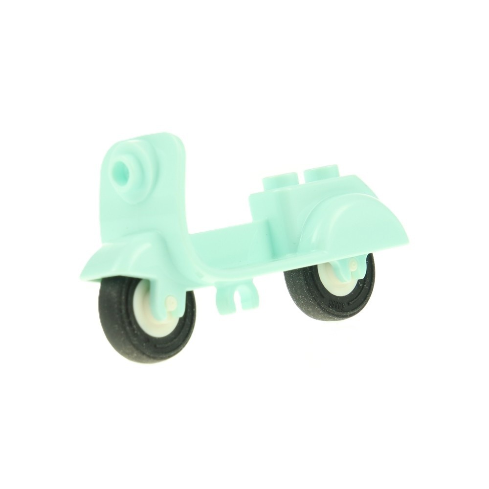 1x LEGO City Scooter Motorbike Hell Aqua Blue White Wheels 3464c03