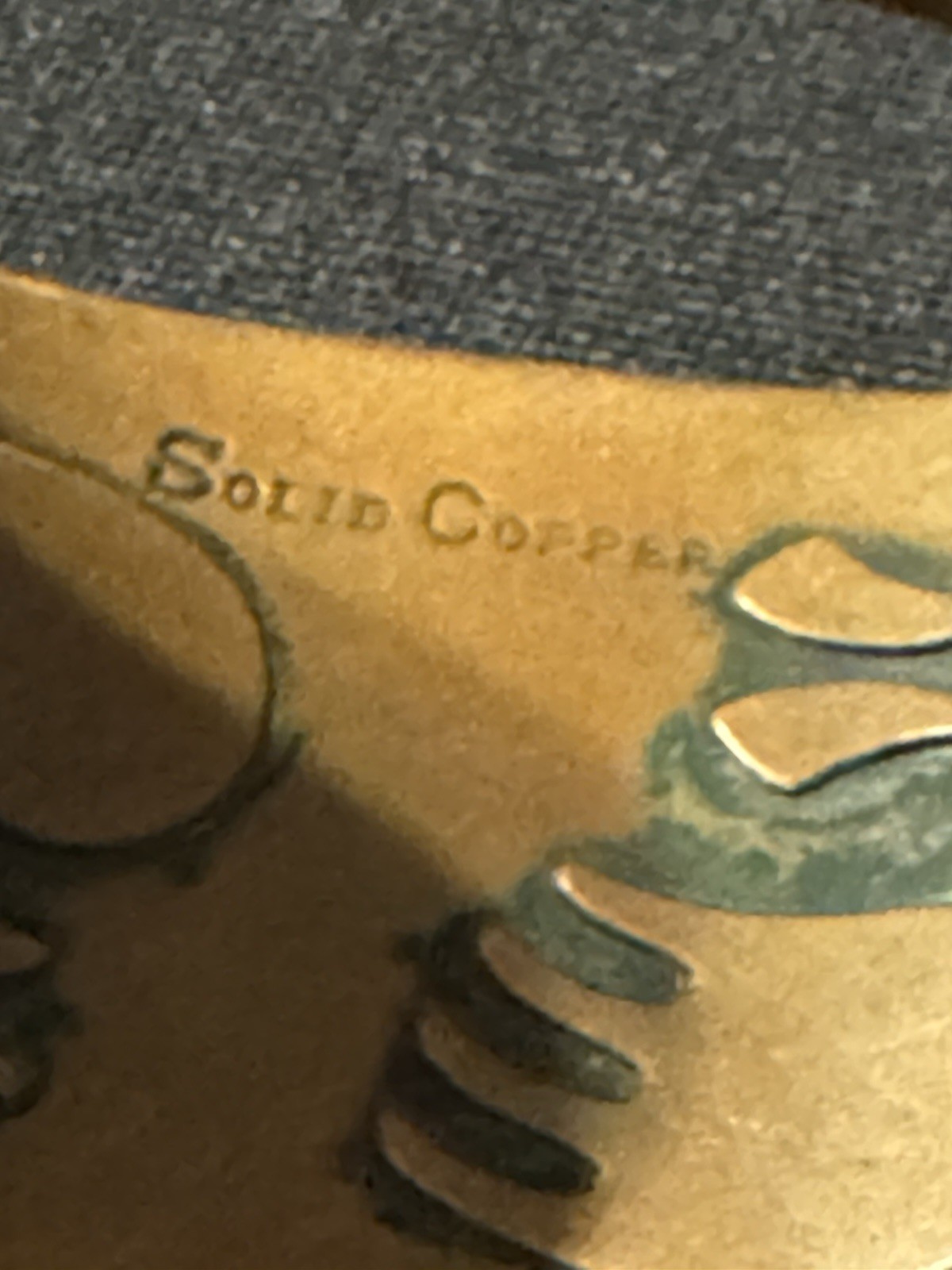 Signed Native Copper Cuff Bear Paw - image 6