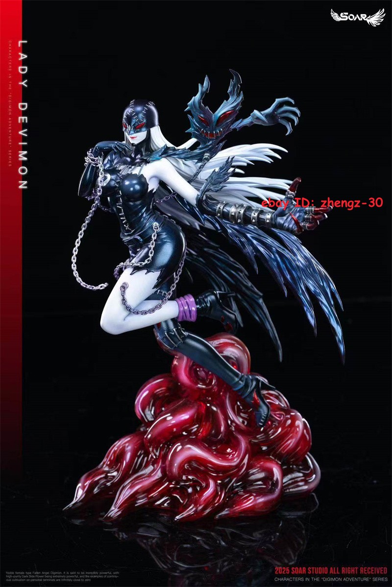 Stock Soar Studio Digimon Dama Devimon Resina Estatua Figura Modelo 27cm Colección