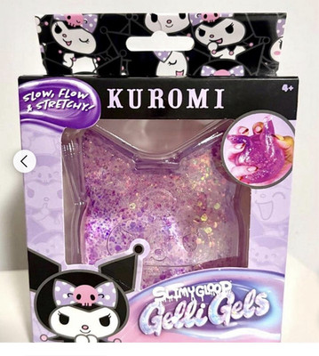SlimyGloop Kuromi Gelli Gels Slow Flow & Stretchy Squeeze Toy, Purple (4+)
