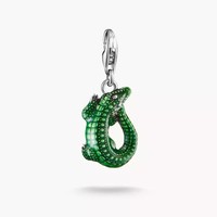 Thomas Sabo Charm AnhäNger Krokodil 925 Sterlingilber Kaltemail 2218-664-7