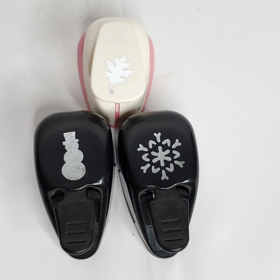 8 Punzones de Papel Estampación Muñeco de Nieve Copo de Nieve Esquinas Formas 1 Recuerdos Foto 4 de 4