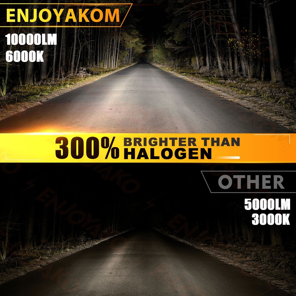 10000K 9005 H11 LED Headlight KIT Combo Bulbs High&Low Beam Super Bright White e 10000K 9005 H11 LED Headlight KIT Combo Bulbs High&Low Beam Super Bright White e