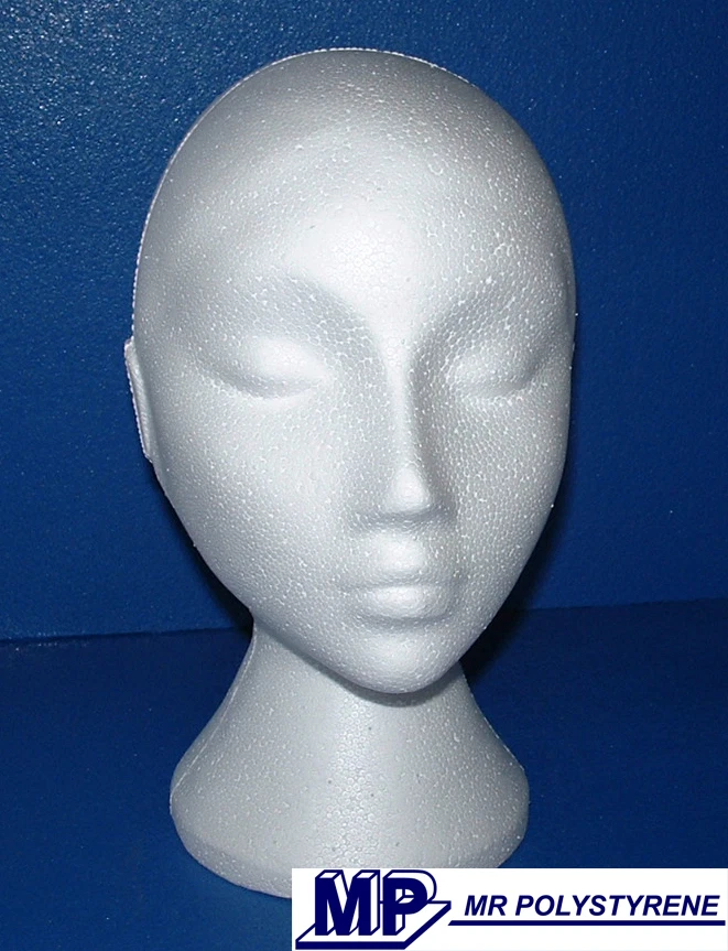 MRPOLYSTYRENE 4 POLYSTYRENE FEMALE MANNEQUIN DISPLAY HEADS FREE POSTAGE