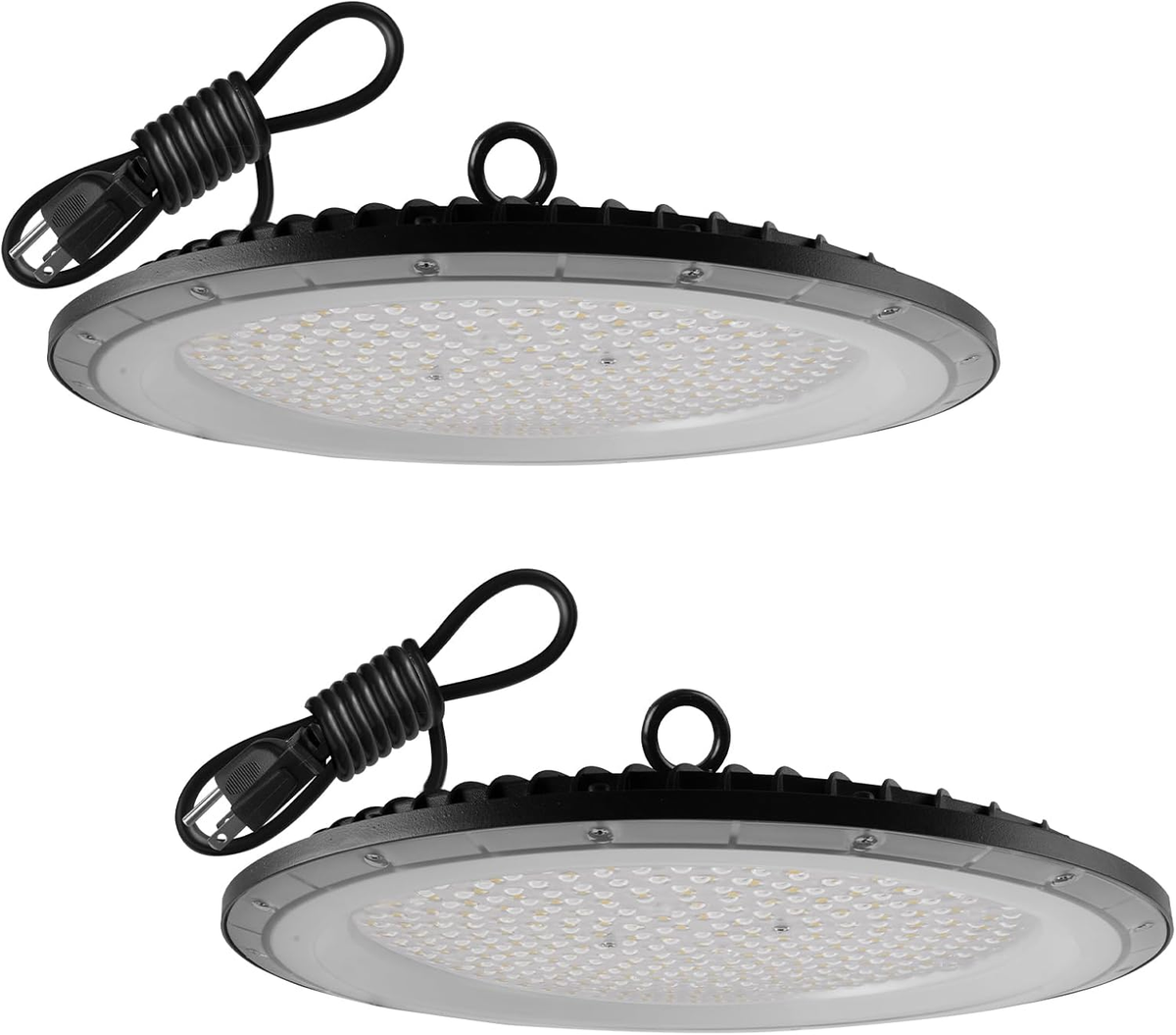 2 Pack UFO LED High Bay Light,6500K 200W, Power Cord Included