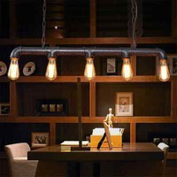 Retro Industrial Wasserrohr HäNge Lampe Esszimmer Pendelleuchte Deckenlampe E27