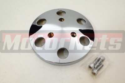 Sanden 508 Chrome Aluminum Clutch Pulley Cover A/C Compressor SBC BBC Chevy 350
