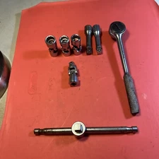 THORSEN TOOLS - 3/8" Drive LOT  Knurled Ratchet 77JC , Sliding Bar, Universal ++