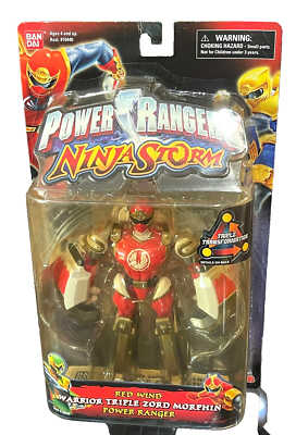 Power Rangers Ninja Storm Hurricane Red Wind Action Megazord