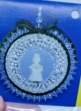 Thomas Boutique CHOIR ANGEL Green Vtg Sequin Bead Christmas Ornament Craft Kit