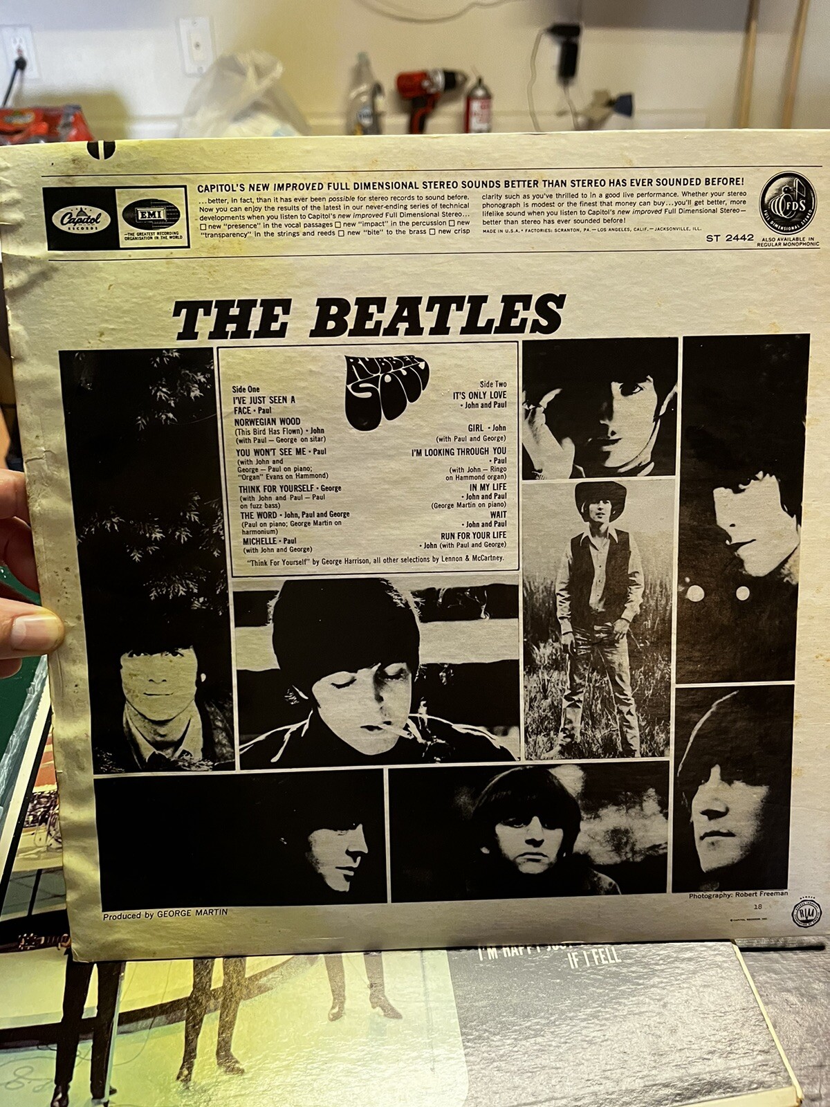 BEATLES VINYL LP ESTATE SALE LOT Rubber Soul US version Something New