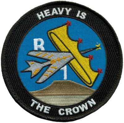 USAF 419th FLIGHT TEST SQUADRON   B-1B HEAVY IS THE CROWN PATCH