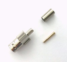 5 Pack BNC Female Jack Crimp RF Coaxial Coax Connector for RG-58 RG-141 LMR-195