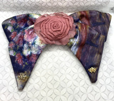 The Met X Lele Sadoughi Madame Charpentier Renoir Printed Bow Barrette Rose