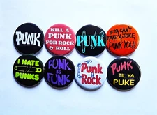 Punk Rock n Roll Pinback Buttons Magnets & Bottle Openers. Set 03