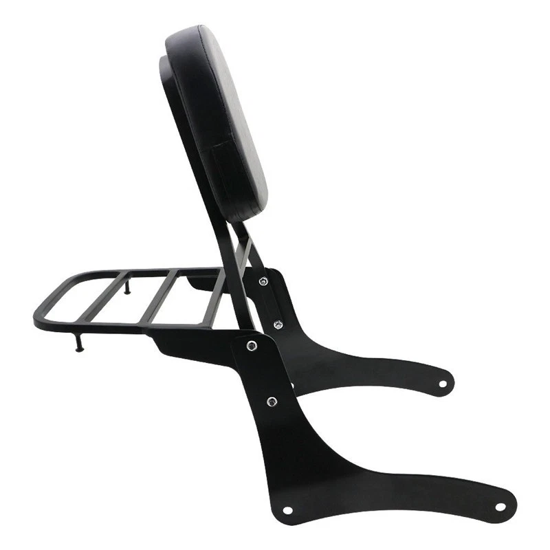 Backrest Sissy Bar & Luggage Rack for Kawasaki Vulcan 900 VN900 2006-2018 Black - Imagem 3 de 4