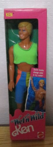 1989 Mattel Wet 'n Wild Ken lalka Barbie 4104 NRFB nigdy nie wyjmowana z pudełka - Zdjęcie 1 z 7