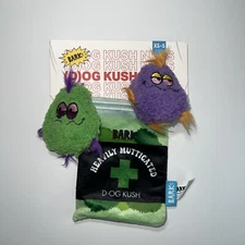 🐶 NWT Bark Box Dog Kush Nugs 420 Weed Dog Toy XS-S 0-20lbs NEW Sold Out!