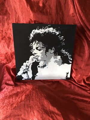 MICHAEL JACKSON tolles ACRYLGEMÄLDE WANDBILD LEINWAND auf KEILRAHMEN 40x40x4 #3
