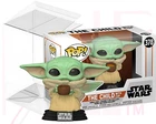 Star Wars Funko POP 378 The Child Baby Yoda Grogu with Cup Mandalorian PROTECTOR
