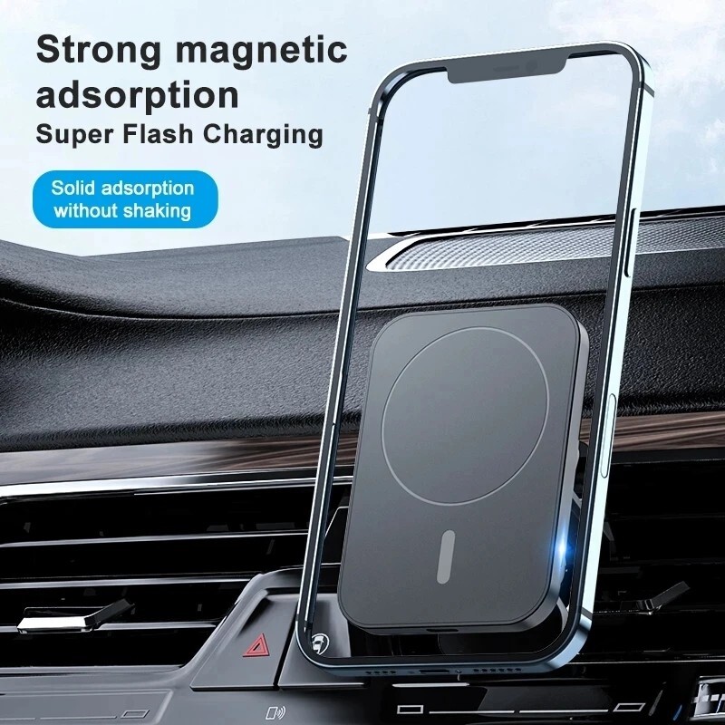 For MagSafe Car Mount Charger IPhone And Airpods Magnetic Wireless Car Charger,Car Phone Holder Mount Wireless Charging For IPhone 14 13 12 Pro Plus Max Mini,Airpods 2nd 3rd