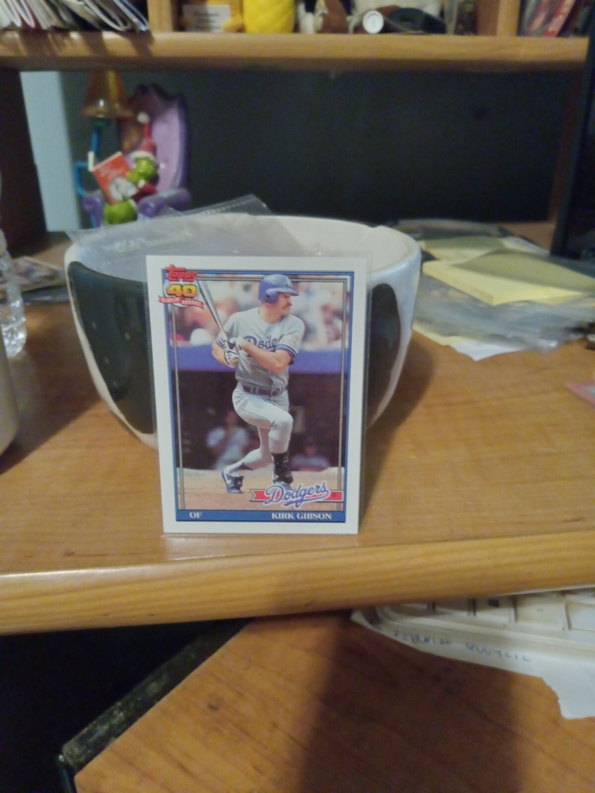 1991 Topps - Kirk Gibson #490 B* Before Copyright; Barely Visible 40th...