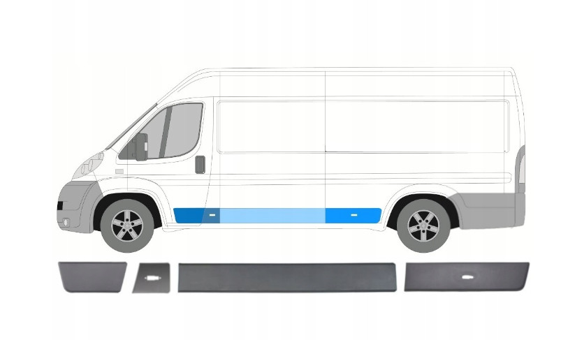 Baguette de porte gauche anti-choc pour Citroën Jumper et Boxer III format L4