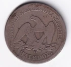 United States 1854 50c Half Dollar Silver Coin Seated Liberty .900 Silver "O"