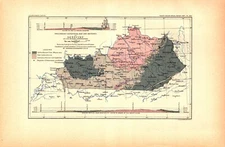 Kentucky Geological Map – 1901 USGS Antique Julius Bien Lithograph