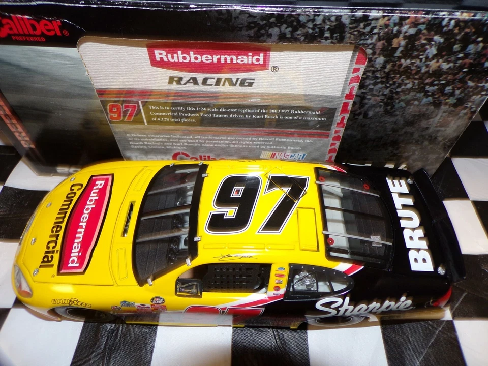 Kurt Busch #97 Rubbermaid Commerciale Prodotti 2003 Taurus 1:24 Team Caliber - Immagine 3 di 4