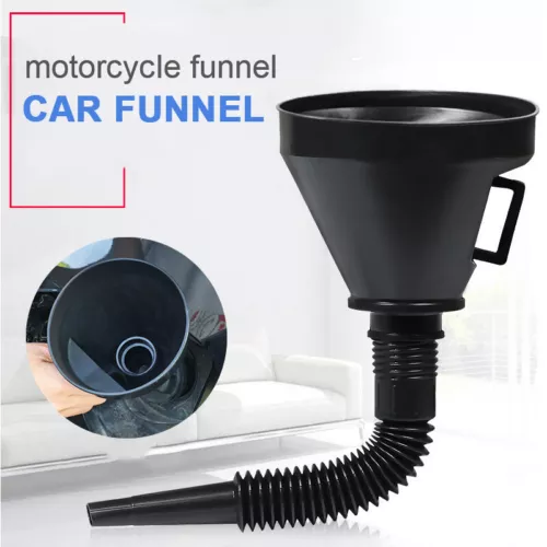 Flexible Large Funnel Oil Water Gas Fuel Spout Funnel for Car Motorcycle Boat 