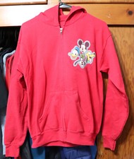 Hanes Walt Disney World Disneyland Resort Hoodie Red Zip Youth Extra Large YXL