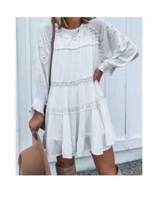 NEW Free People Piece Of Your Heart Mini Dress Tiered Lace Trim Ivory Small | eBay NEW Free People Piece Of Your Heart Mini Dress Tiered Lace Trim Ivory Small | eBay