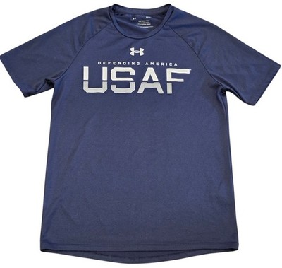 Under Armour USAF Defending America Air Force Tech Tee T-Shirt Blue Men's Small