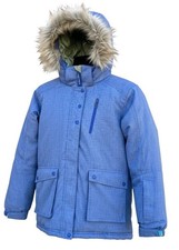 L.L. Bean Ultrawarm Girls Large 14-16 Winter Coat Faux Fur Snap off Hood