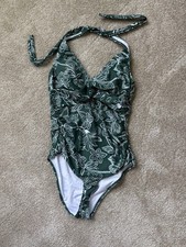 Women's Swimwear One Piece Size Large, Green and white, NWT in sealed package